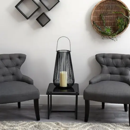 20" Vintage Black Metal Wire Votive Tea Lantern Candle Holder {5}