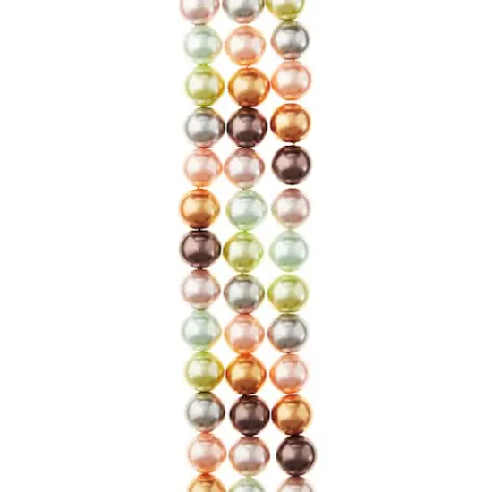 Multicolored Glass Pearl Beads, 10mm by Bead Landing&trade; {1}