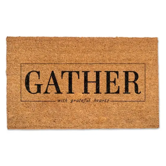 Gather Here with Grateful Hearts Door Mat {1}