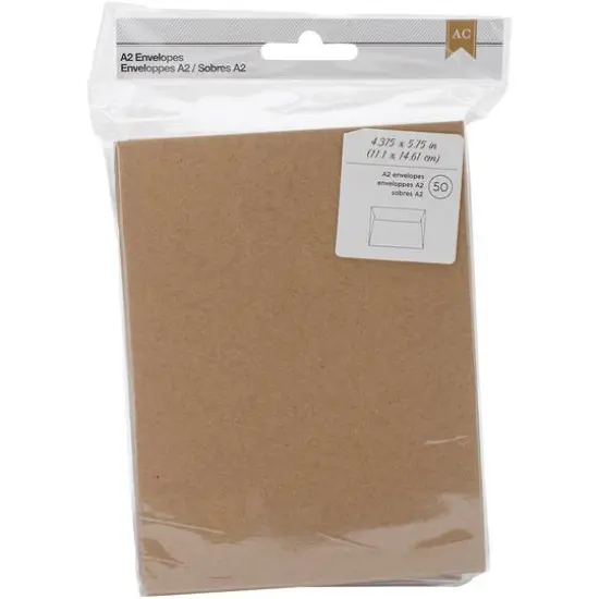 American Crafts&trade; A2 Kraft Envelopes, 50ct. {1}