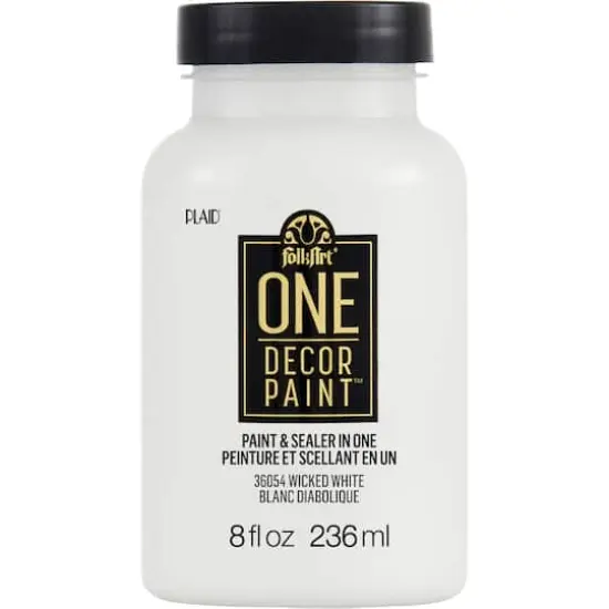 FolkArt&reg; One D&eacute;cor Paint&trade;, 8oz. Wicked White {1}