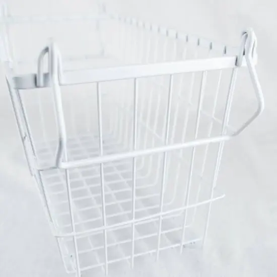 DII&reg; 13" Small Rectangle Metal Basket White {6}