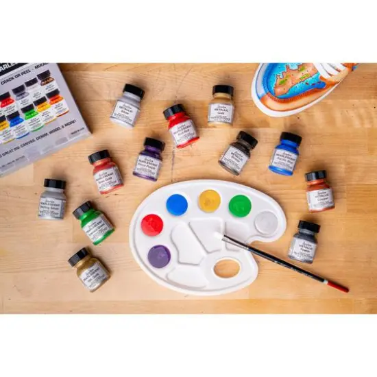 Angelus&reg; Metallic & Pearlescent 12 Color Acrylic Leather Paint Kit {9}