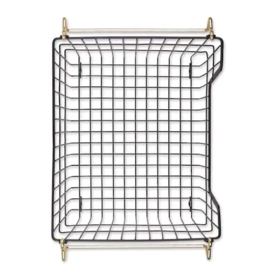 DII&reg; Large Rectangle Metal Basket Black/Gold {5}