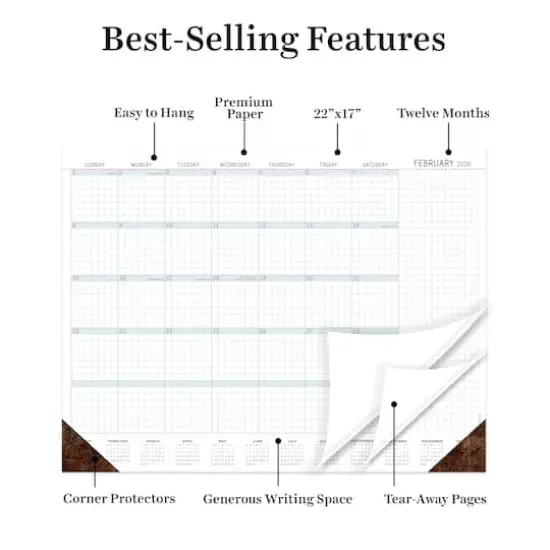2026 Professional Large Desk Pad Monthly Blotter Calendar {4}