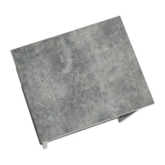 Household Essentials Jamestown 2-Shelf End Table Gray {15}