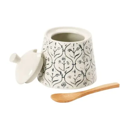 Hello Honey&reg; Black Cream & Sugar Stoneware Jar Set {9}