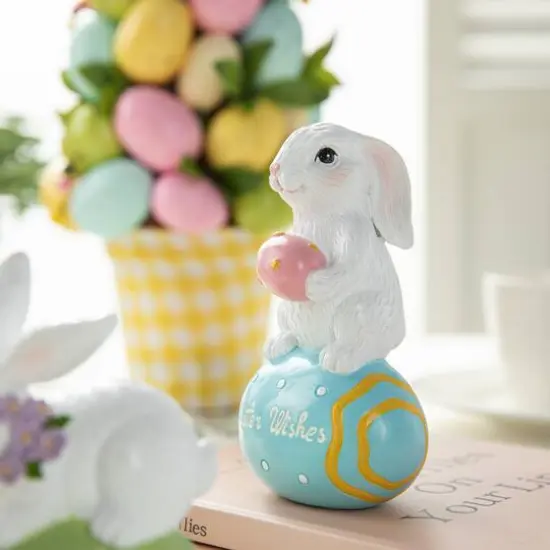 Glitzhome&reg; 4.5" Easter Bunny Table D&eacute;cor Set {6}