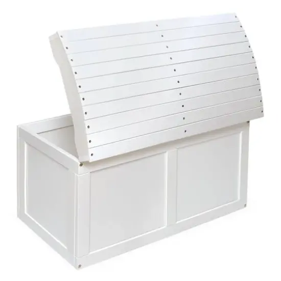 Badger Basket Hardwood Barrel Top Toy Chest White {7}