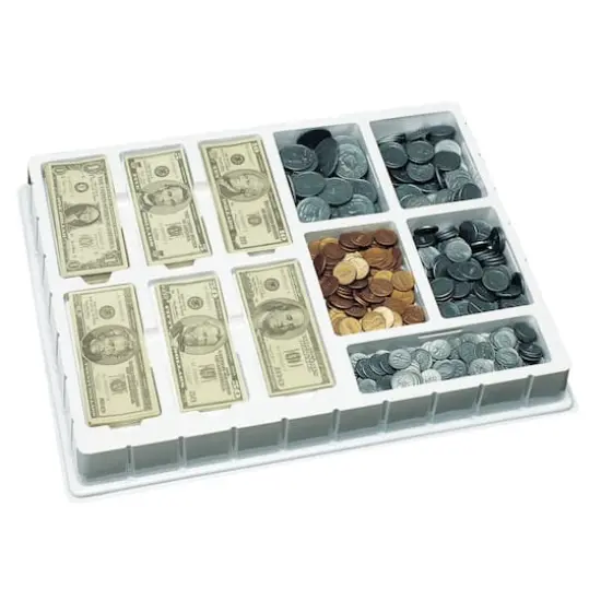 Educational Insights Play Money, Coins & Bills Deluxe Tray {1}