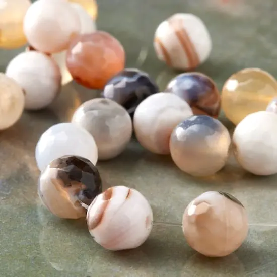 Fire Agate Faceted Round Beads, 10mm by Bead Landing&trade; {3}