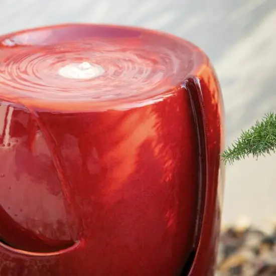 Glitzhome&reg; 21" Red LED Ceramic Fountain {6}