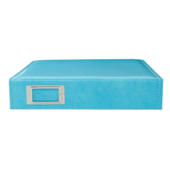 Leather D-Ring Scrapbook Album by Recollections&reg; Aqua {5}