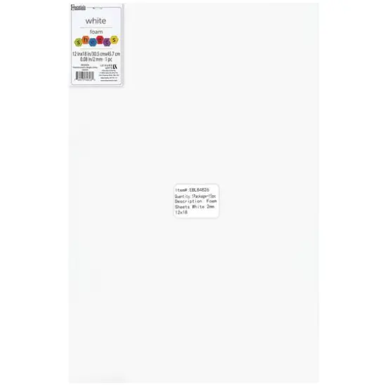 Essentials by Leisure Arts 2mm White Foam Sheets, 15ct. {1}