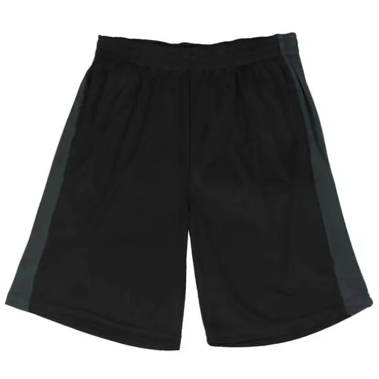 Galaxy by Harvic Boys Active Trim Mesh Basketball Shorts Black/Gray {1}