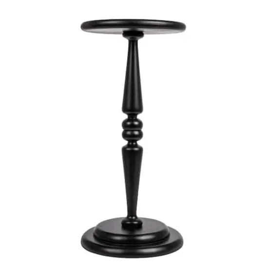 Hello Honey&reg; 25" Black Bishop Pedestal Cocktail Side Table {4}