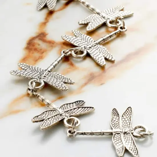 Silver Plated Dragonfly Connectors, 28mm by Bead Landing&trade; {3}