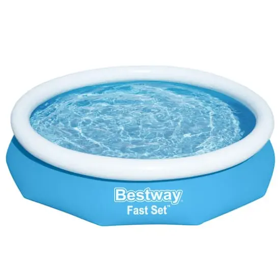 Bestway Fast Set 10ft. Wide Round Inflatable Pool Set {9}