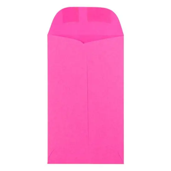 JAM Paper Colored #3 Coin Business Envelopes, 50ct. Ultra Fuchsia Hot Pink {4}