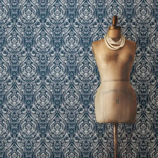 NuWallpaper Bohemian Damask Indigo Peel & Stick Wallpaper {3}