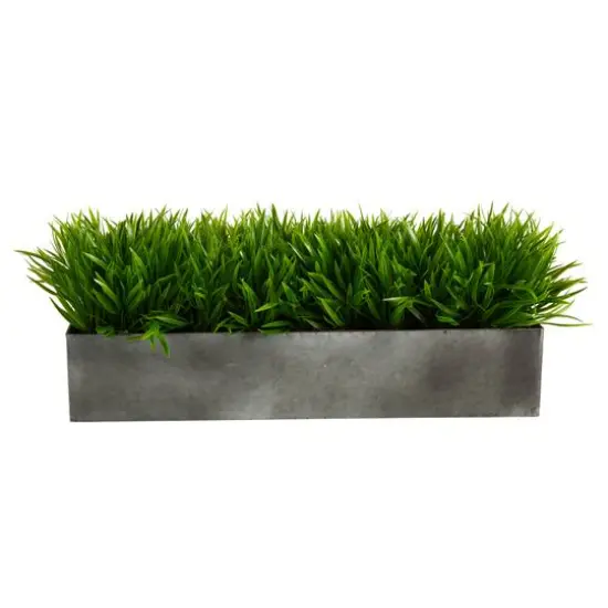 25" Wild Grass Plant in Metal Planter {1}