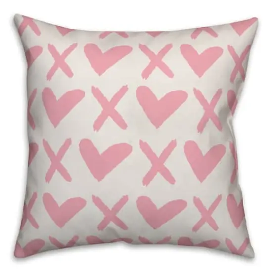 XO Pink Throw Pillow {1}