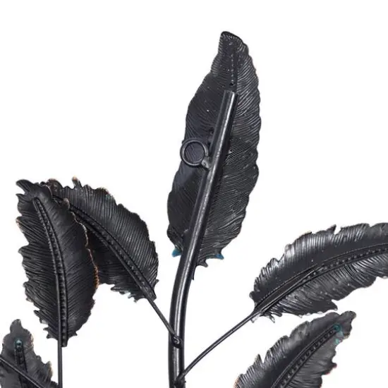 Blue Metal Leaf Traditional Wall Decor {6}