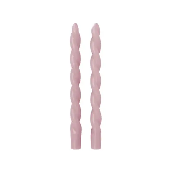 10" Unscented Twist Taper Candles, 2ct. by Ashland&reg; Mauve {4}