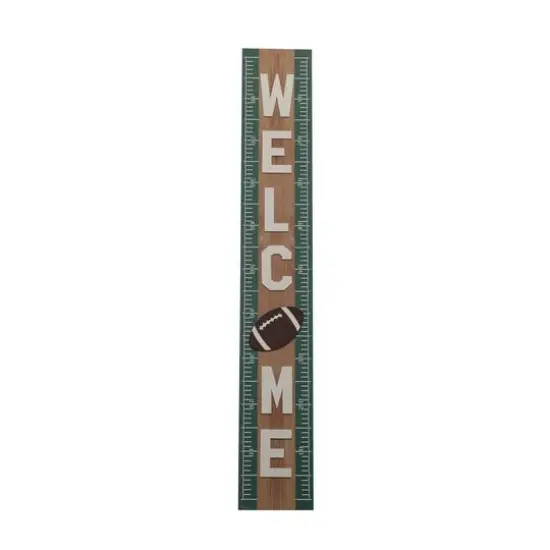 47.5" Green Welcome Football Door Greeter by Celebrate It&trade; {1}