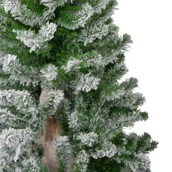 3ft., 4ft, & 5ft. Unlit Flocked Alpine Artificial Christmas Tree Set {10}
