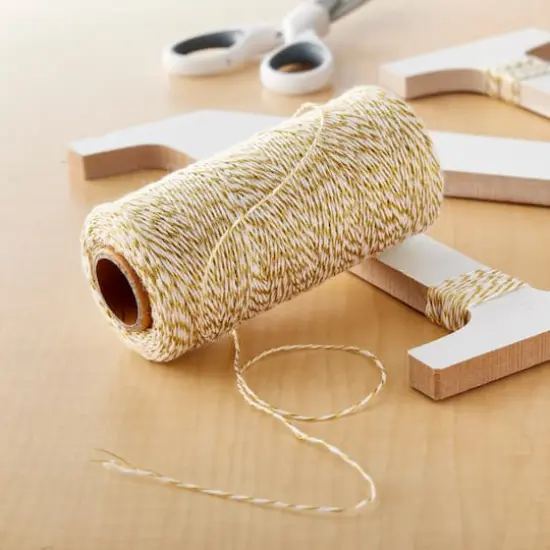 Metallic Gold & White Twine Spool By Recollections&trade; {3}