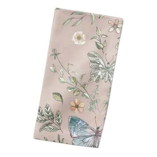 Butterfly Cotton Twill Napkin Blush {3}