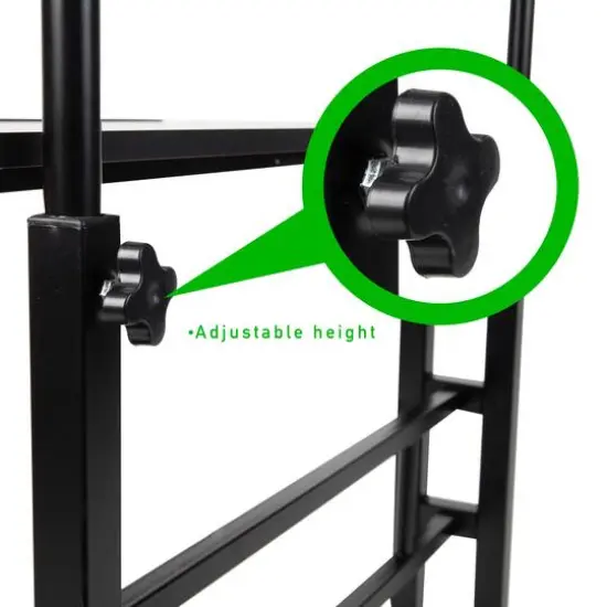 Mind Reader Black Mobile Sitting or Standing Desk {10}