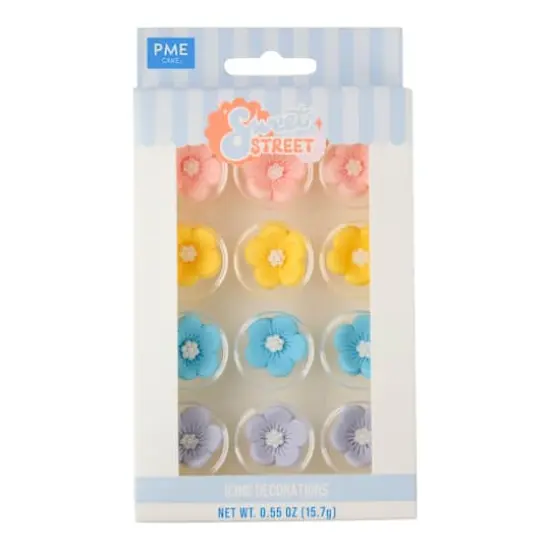 PME Cake Sweet Street&reg; Pastel Flowers Icing Decorations {3}