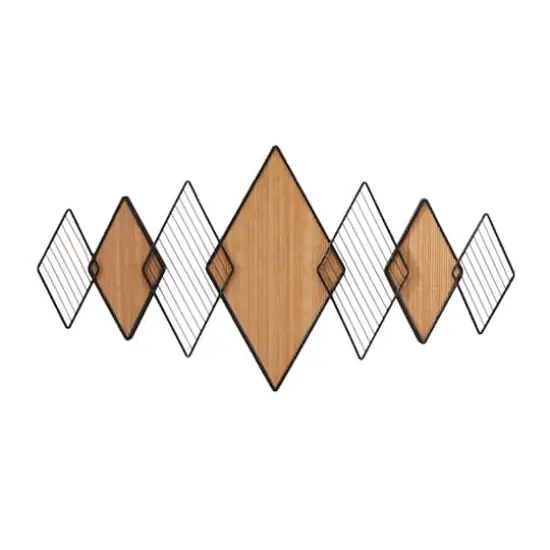 Brown Bamboo Modern Wall Decor, 42" x 2" x 22" {1}