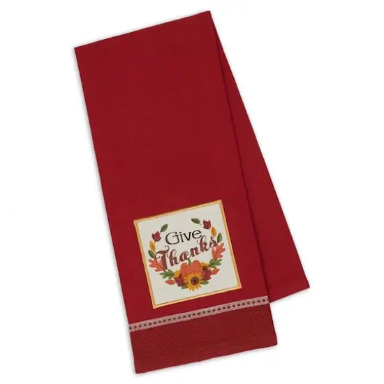 DII&reg; Assorted Country Pumpkin Embroidered Dishtowel Set {9}