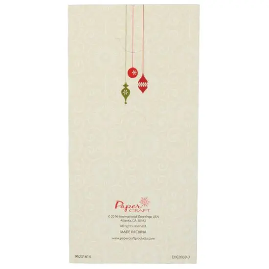 JAM Paper Holiday Wishes Tree Christmas Money Cards & Envelopes Set {5}