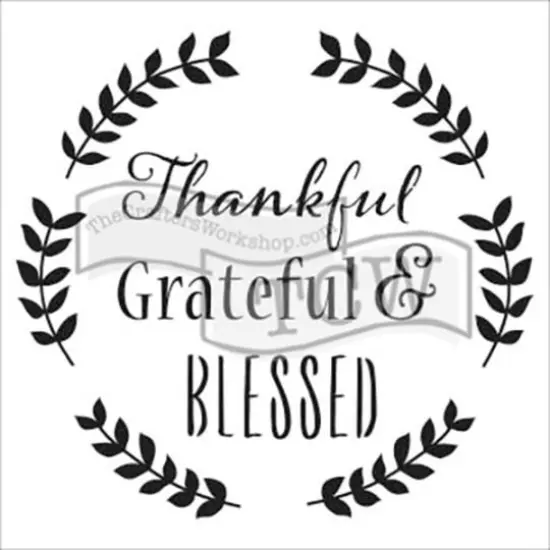 The Crafter's Workshop Thankful Stencil, 6" x 6" {1}