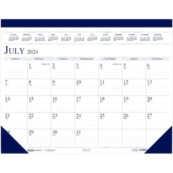 14 Month Academic Calendar Classic Desk Pad {1}