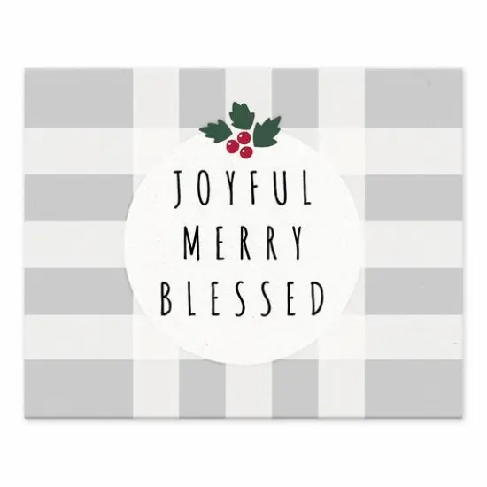 Joyful Merry Blessed 10x8 Tabletop Canvas {1}