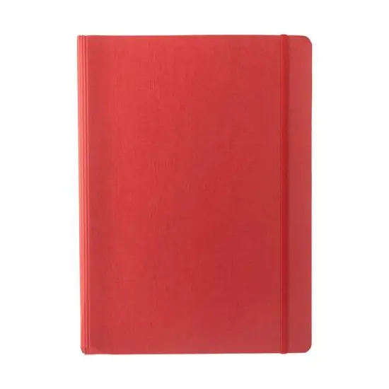 Fabriano&reg; EcoQua Plus A4 Lined Hidden Spiral-Bound Notebook Red {5}