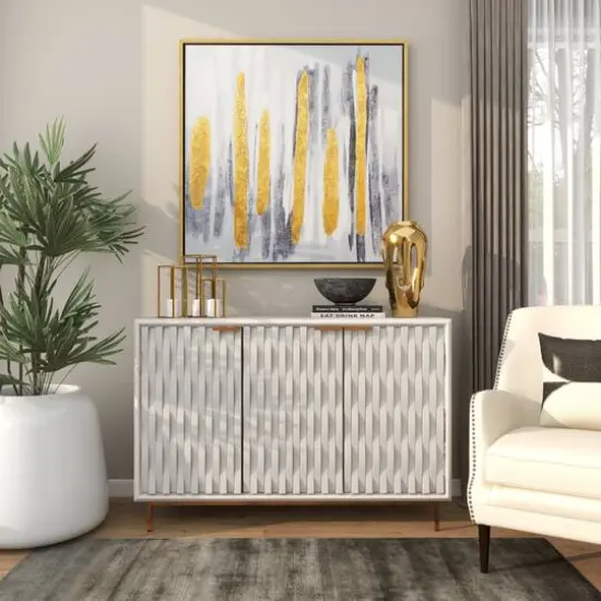 15" Gold Aluminum Melting Drip Vase {7}