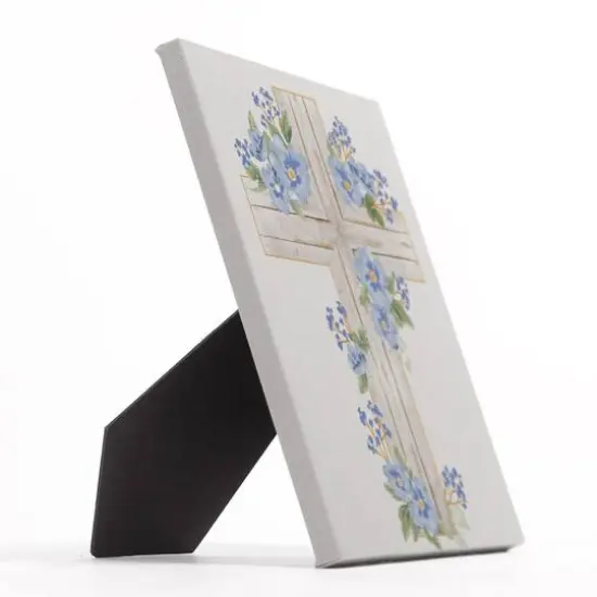 Reformed Rose Easter Cross 8" x 10" Tabletop Canvas {3}