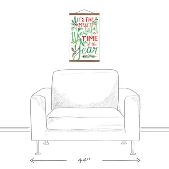 It's the Most Wonderful Time of the Year Teak Hanging Canvas {4}