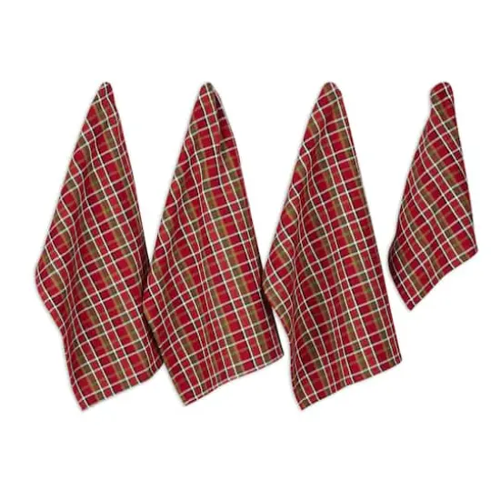 DII&reg; Tartan Plaid Heavyweight Dishtowel & Dishcloth Set {1}