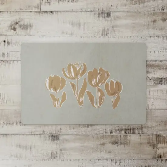 Soft Toned Tulips Floor Mat {3}
