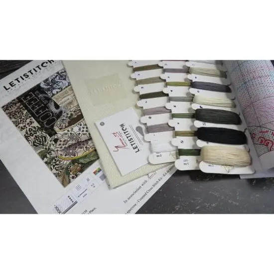 Letistitch Lion Coffee B Counted Cross Stitch Kit {8}