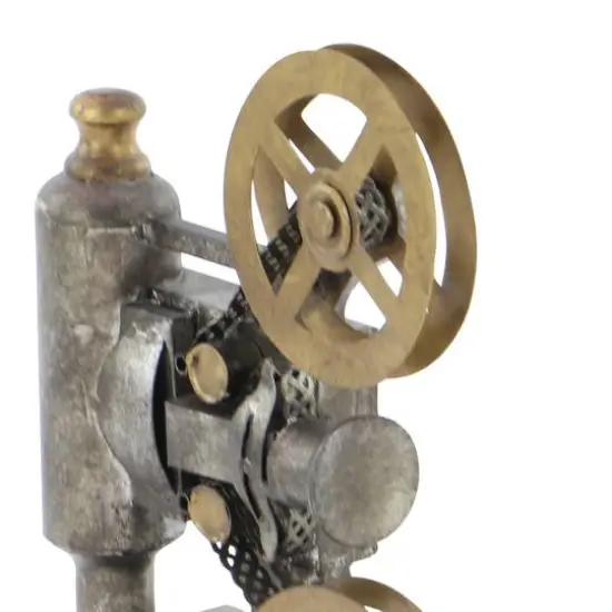 14" Black Metal Vintage Camera Sculpture {7}