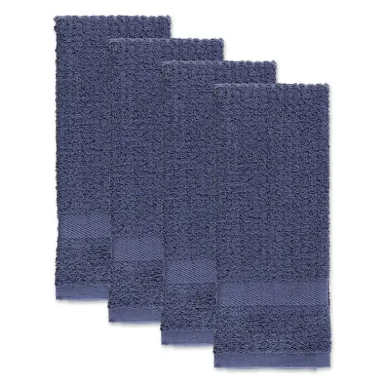 DII&reg; Solid French Blue Waffle Terry Dishtowels, 4ct. {3}