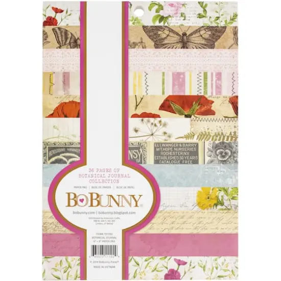 BoBunny&reg; Botanical Journal Paper Pad, 6" x 8" {1}